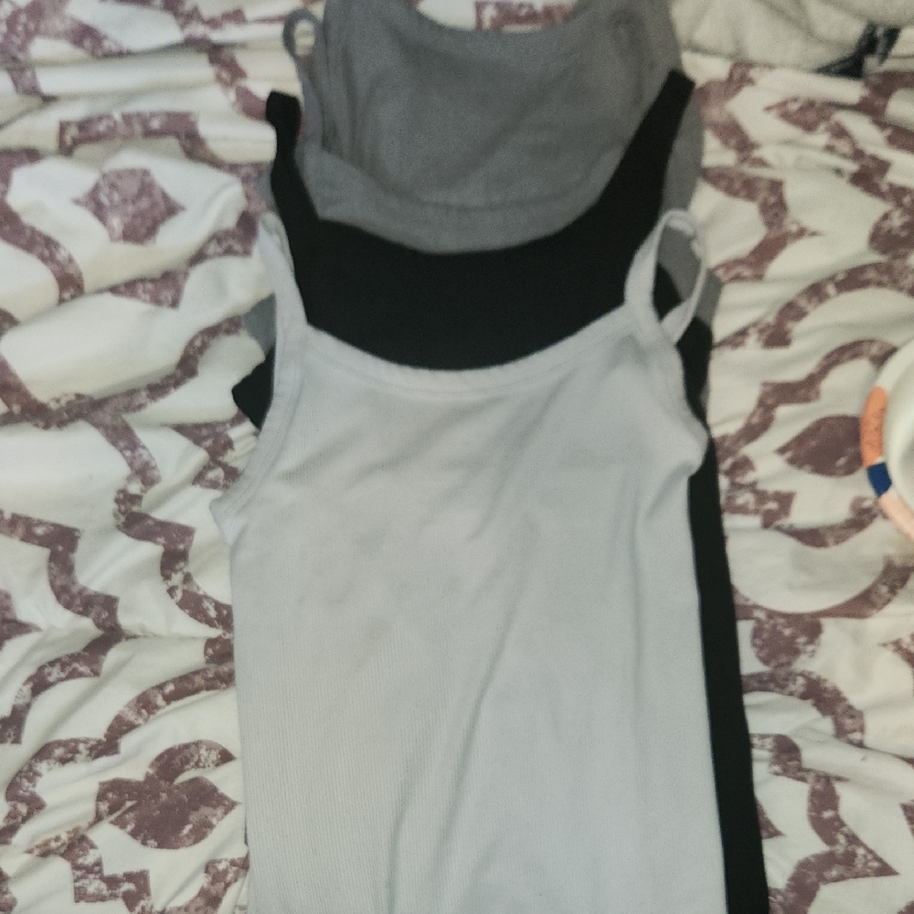 Stylish Gray and Black Tank Top